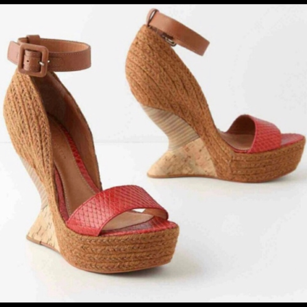 Anthropologie-Leifsdottir wedge sandals sz 9